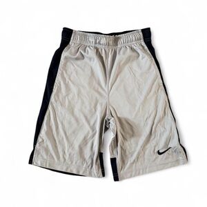 Nike Boys Dri-FIT Basketball Shorts Grey Navy Blue Size Large L (14-16)